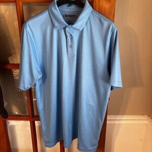 Pebble Beach Dry Luxe performance men's golf polo Blue SZ: L